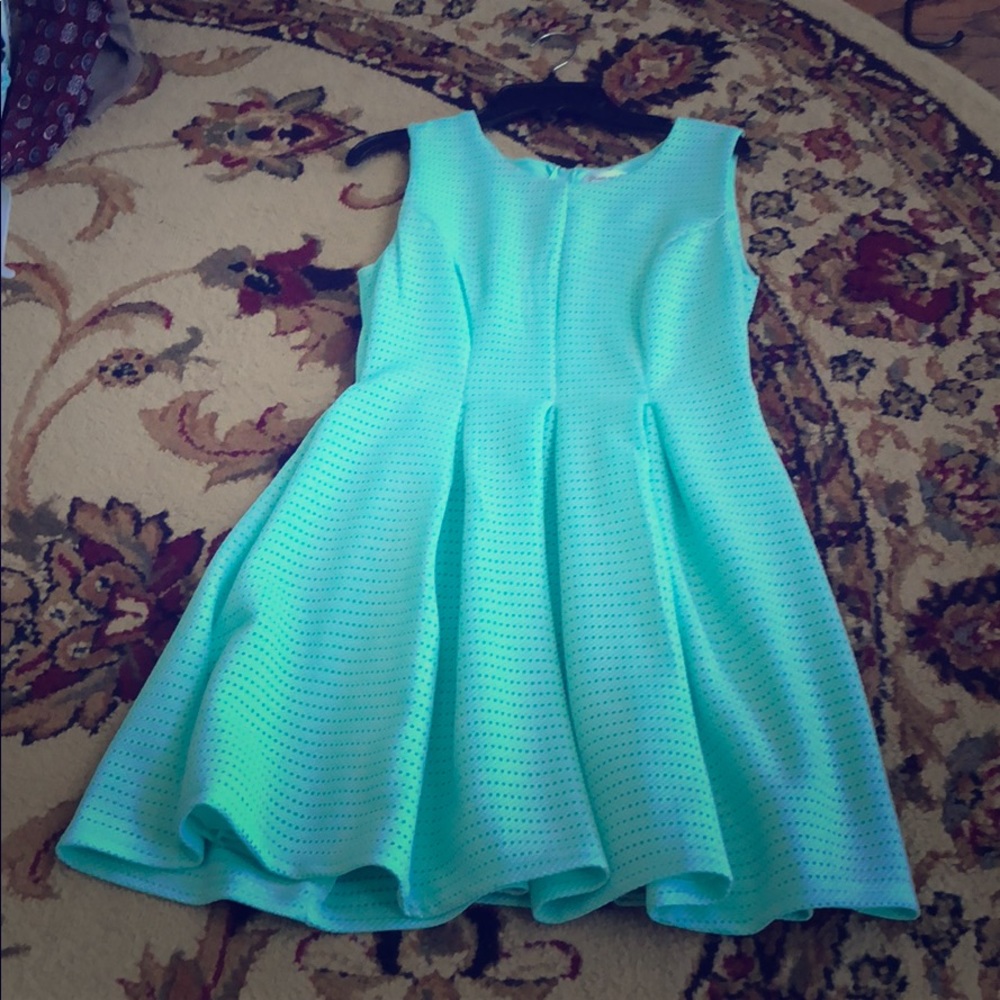 Turquoise blue dress